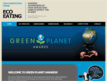 Tablet Screenshot of greenplanetawards.org